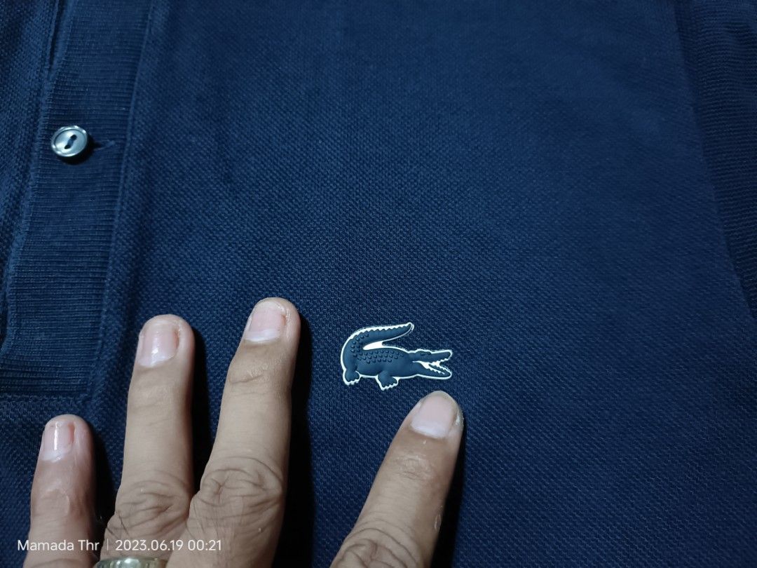 Lacoste rubber logo Men s Fashion Tops Sets Tshirts Polo