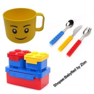 Lego Inspired Lunchbox Set