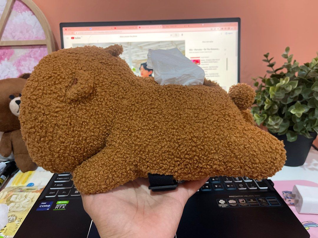New Car Tissue Holder Cartoon Plush Animals Cute Napkin Tissue Paper