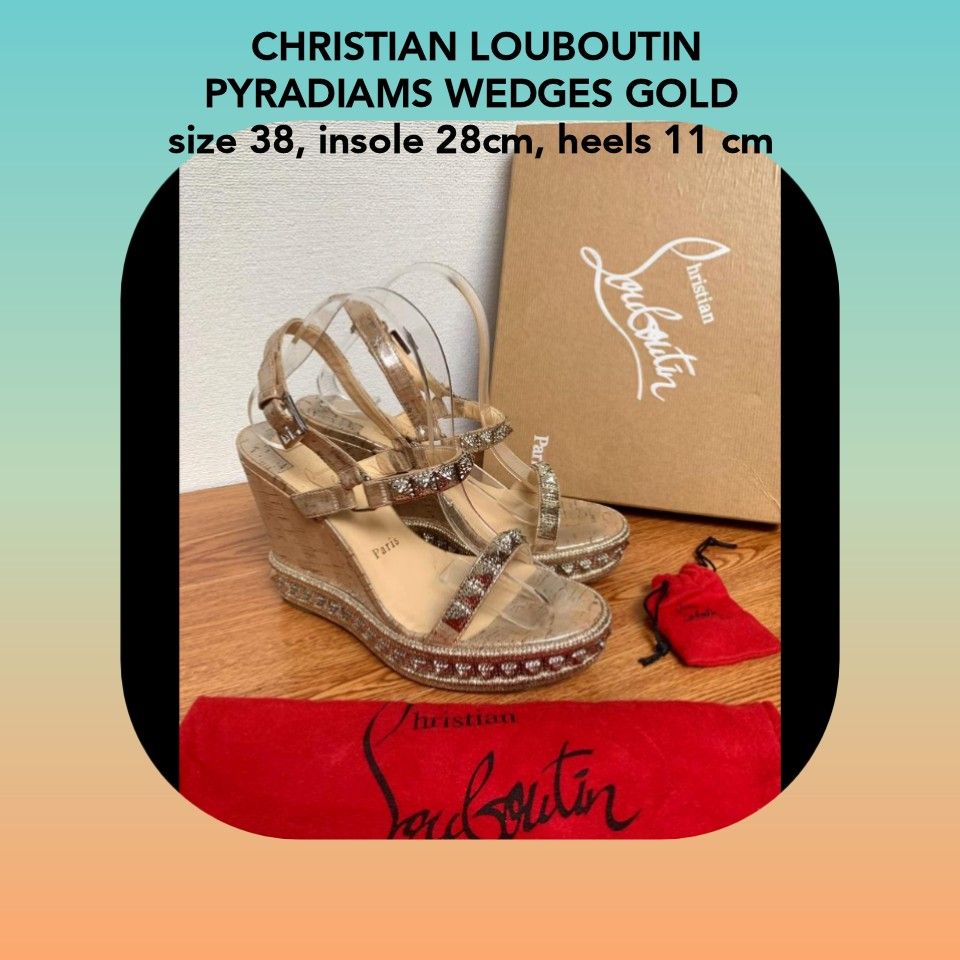 Christian Louboutin Pyradiams 100 wedge sandals