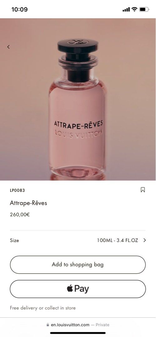 Louis Vuitton Attrape  Reves  Eau de Parfum 2 ml Vials
