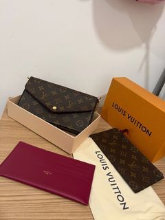 louis vuitton monogram canvas m61276 felicie pochette, with dust cover & box