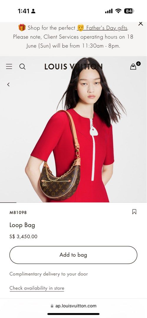 LOUIS VUITTON loop 2way Shoulder Bag M81098 Monogram canvas Brown Used Women