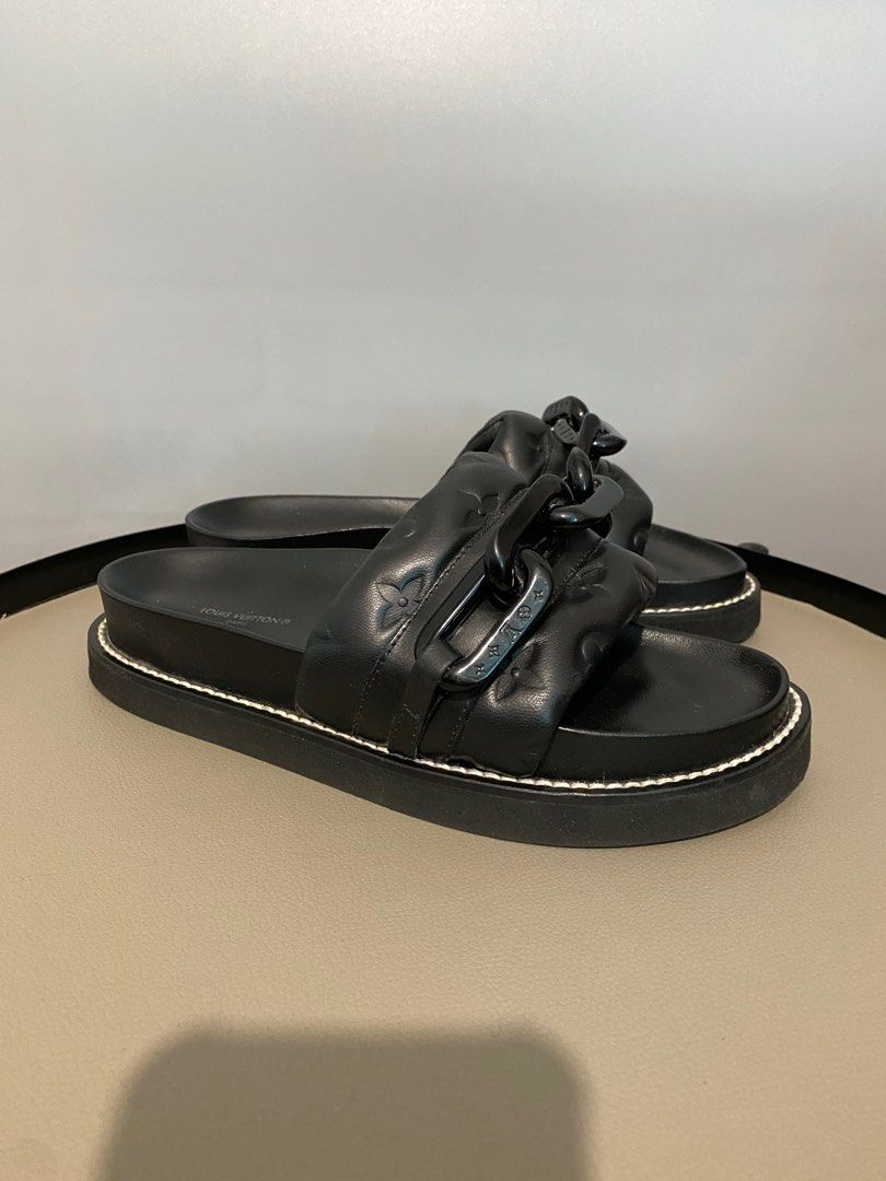 Louis Vuitton Lv Sunset Flat Comfort Mule in Black