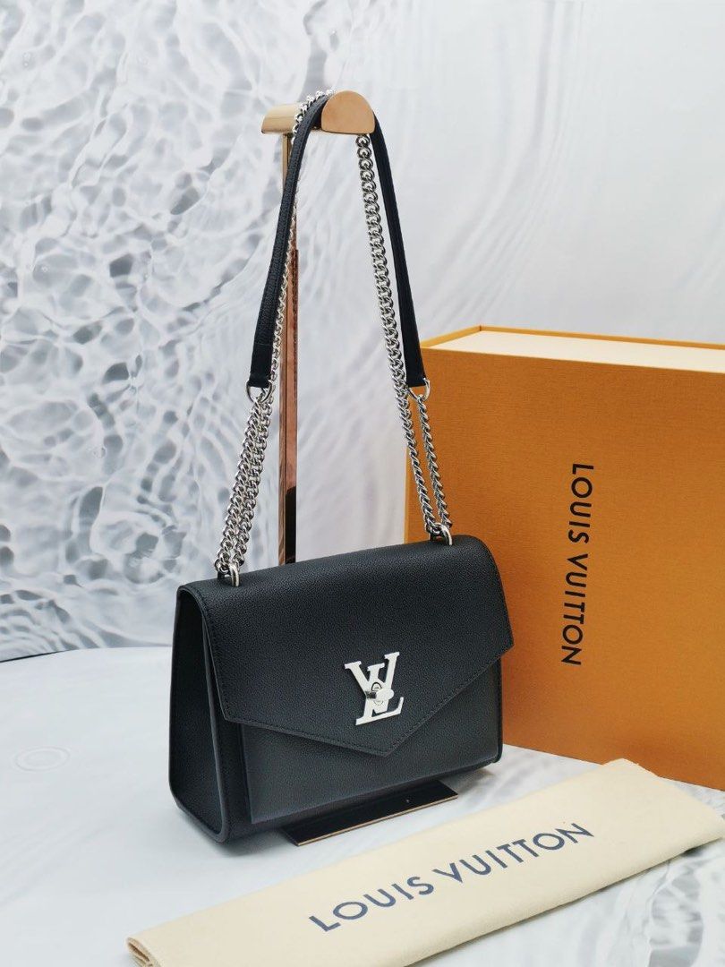 Louis Vuitton Mylockme Crossbody Black Soft Calfskin Leather Bag