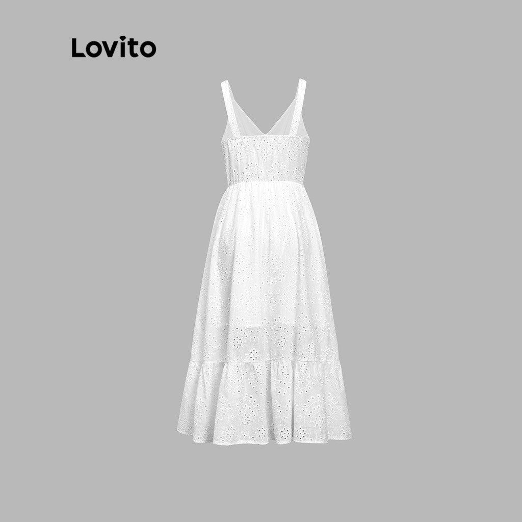 Lovito white eyelet dress, Women's Fashion, Dresses & Sets, Dresses on ...