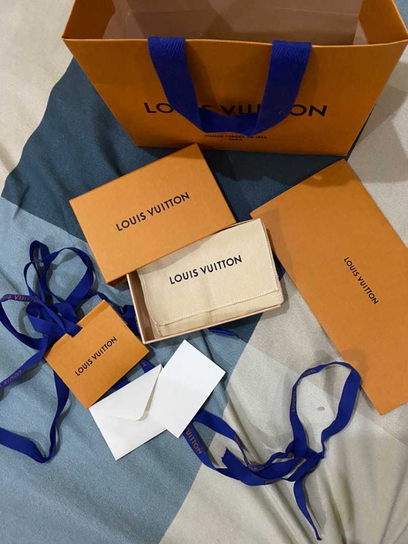 Louis Vuitton Wallet Card Holder Empty Box with Dust & shopping bag LV  envelope.