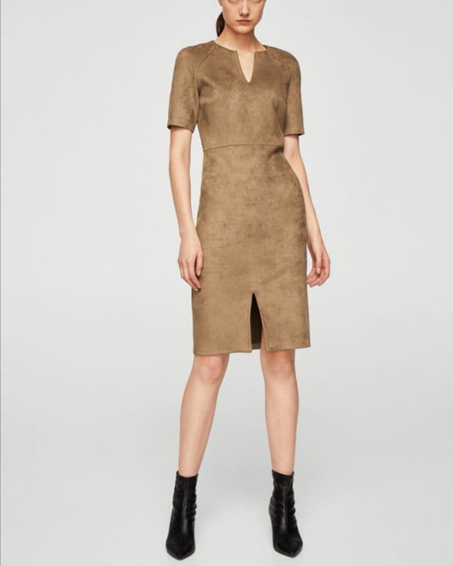 Mango suede dress hotsell