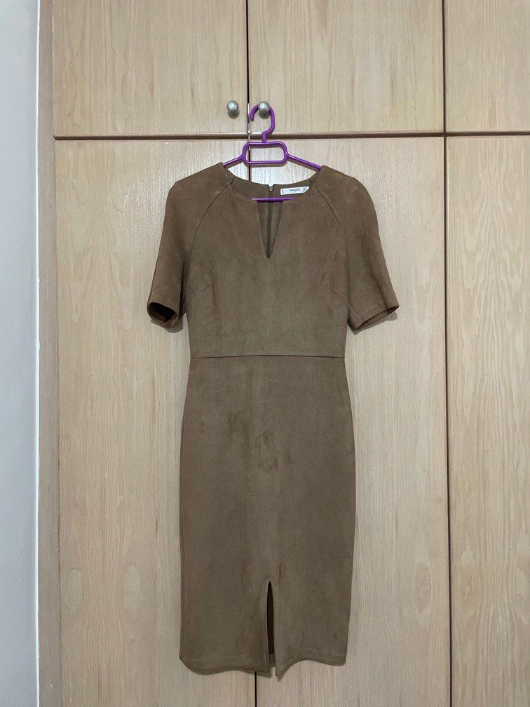 Mango hotsell suede dress