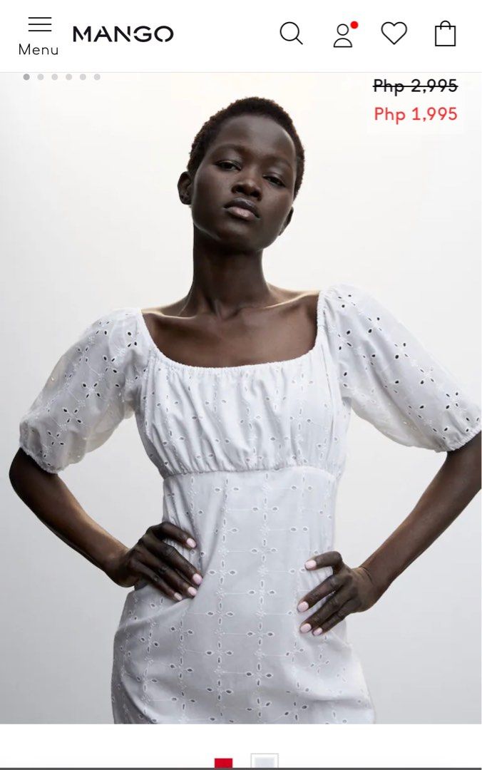 Mango black 2025 and white dress