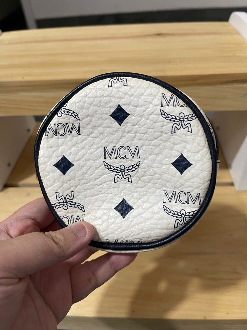 MCM Round Waller Pouch with DB Pengganti Unique and Cute