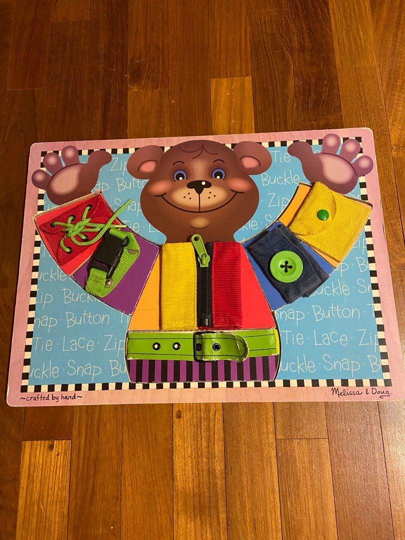 Melissa and doug sale zipper board