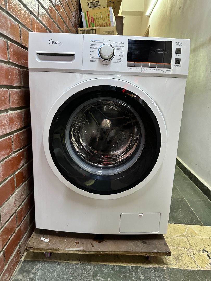 Midea 7KG Front-Loader Washing Machine MF768-1, TV & Home Appliances ...