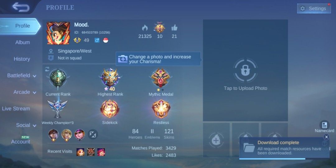 Mobile Legends Account, Video Gaming, Gaming Accessories, Game Gift ...