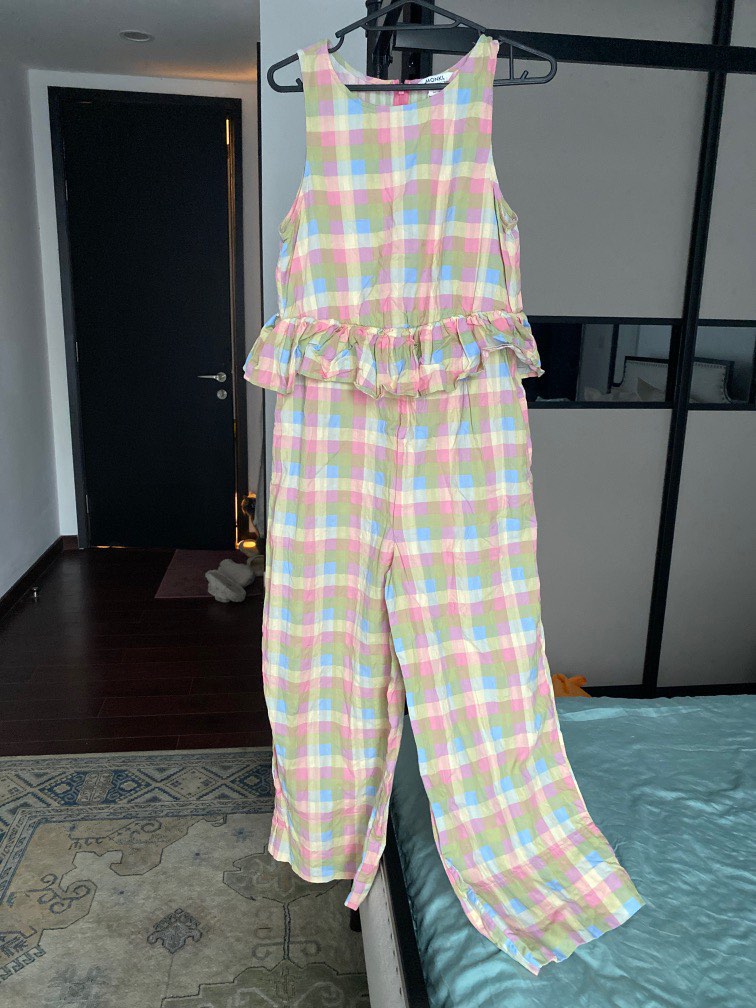 Monki linen clearance jumpsuit