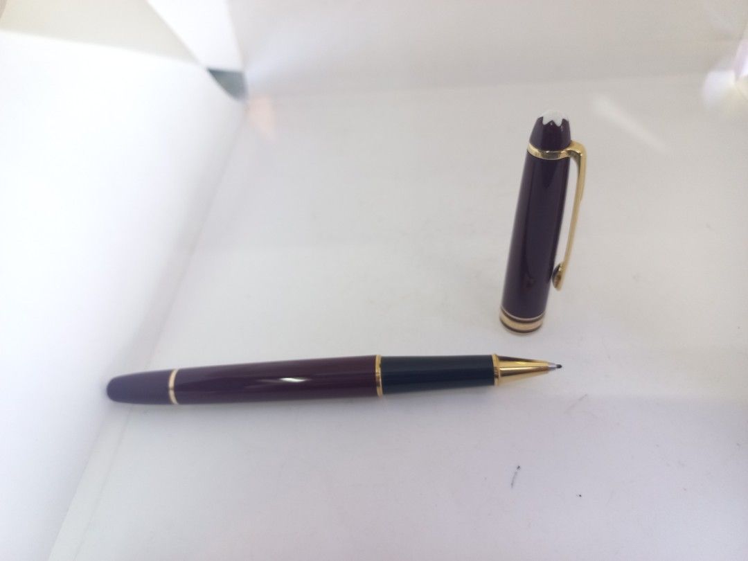 Montblanc Burgundy Rollerball pen second original on Carousell
