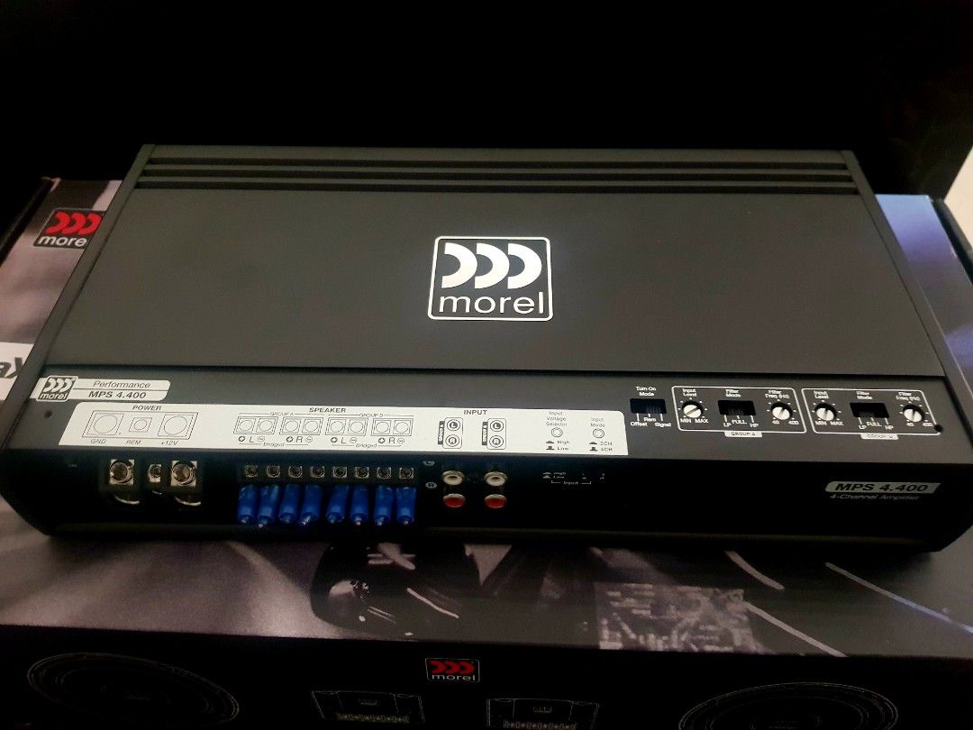 Morel maximo ultra 602 MKII + Mps 4.400 4 channel amplifier, Car