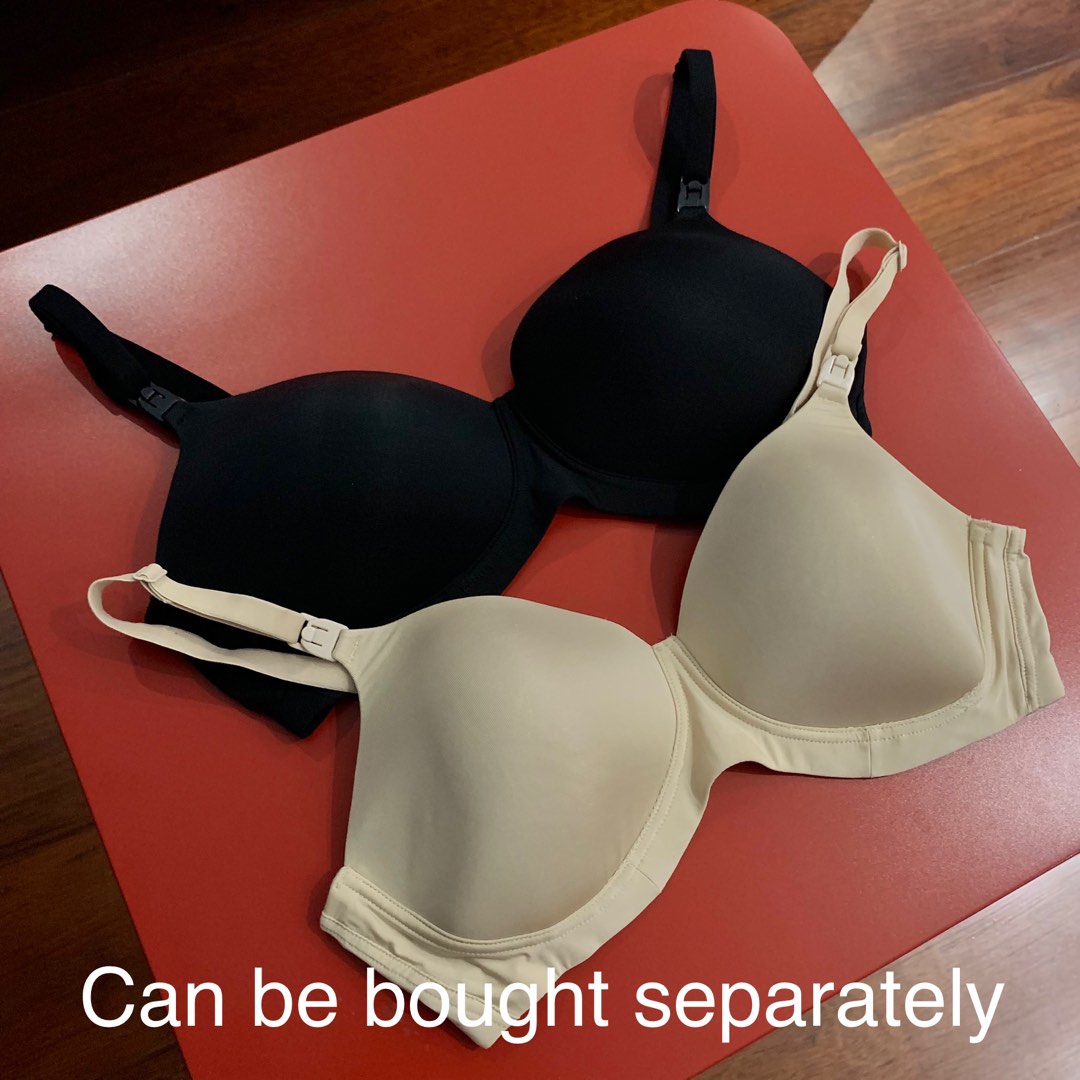 Black And Nude Smoothing T-Shirt Bras - 2 Pack