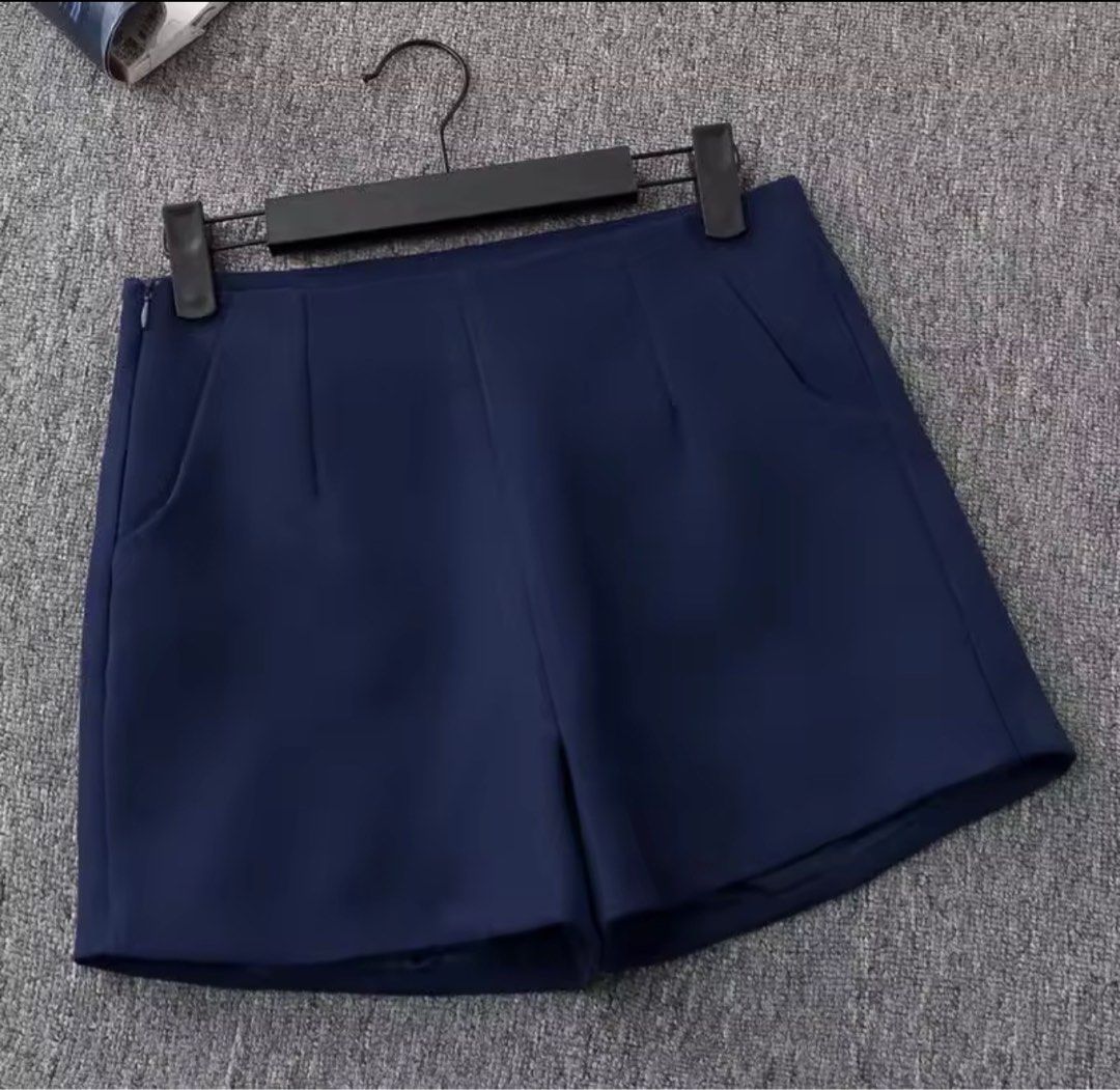 Navy Blue Shorts, Women's Fashion, Bottoms, Shorts on Carousell