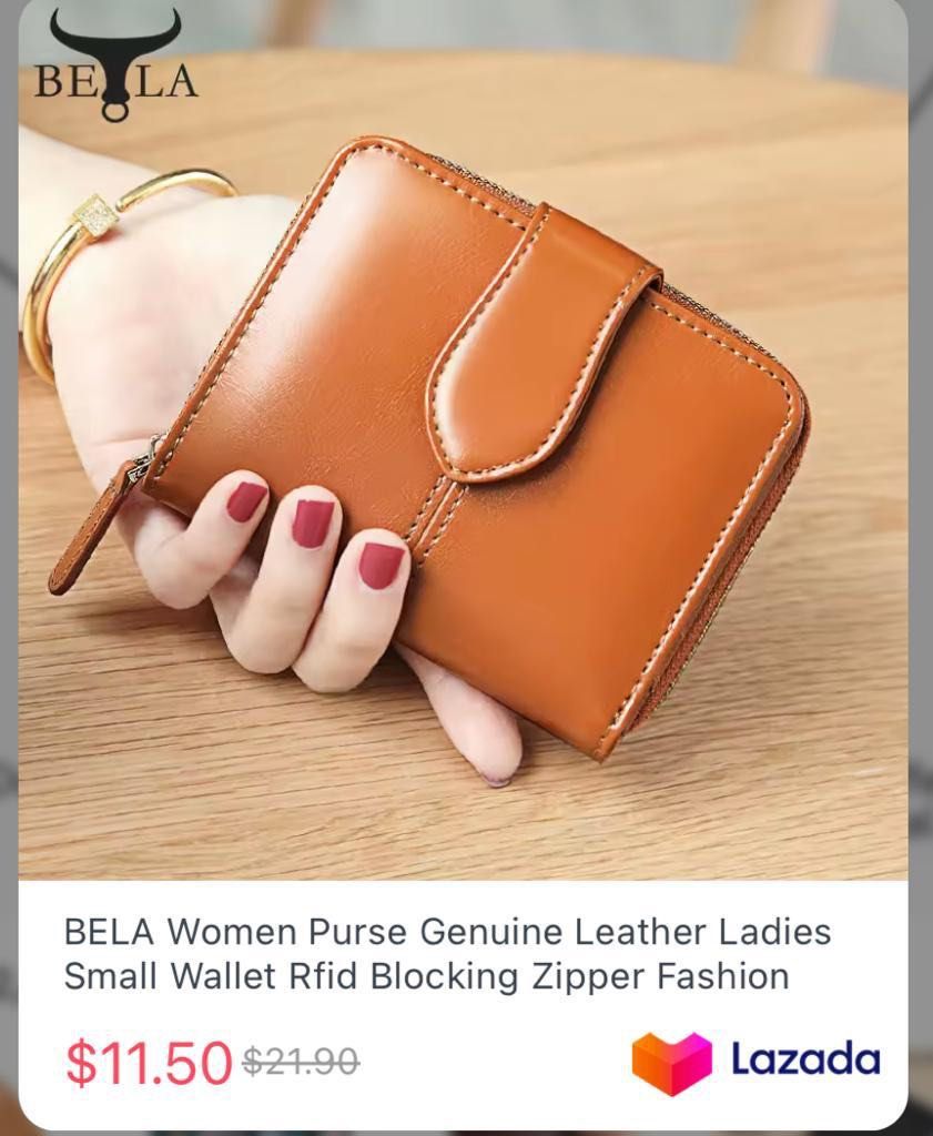 Genuine leather wallet womens shop