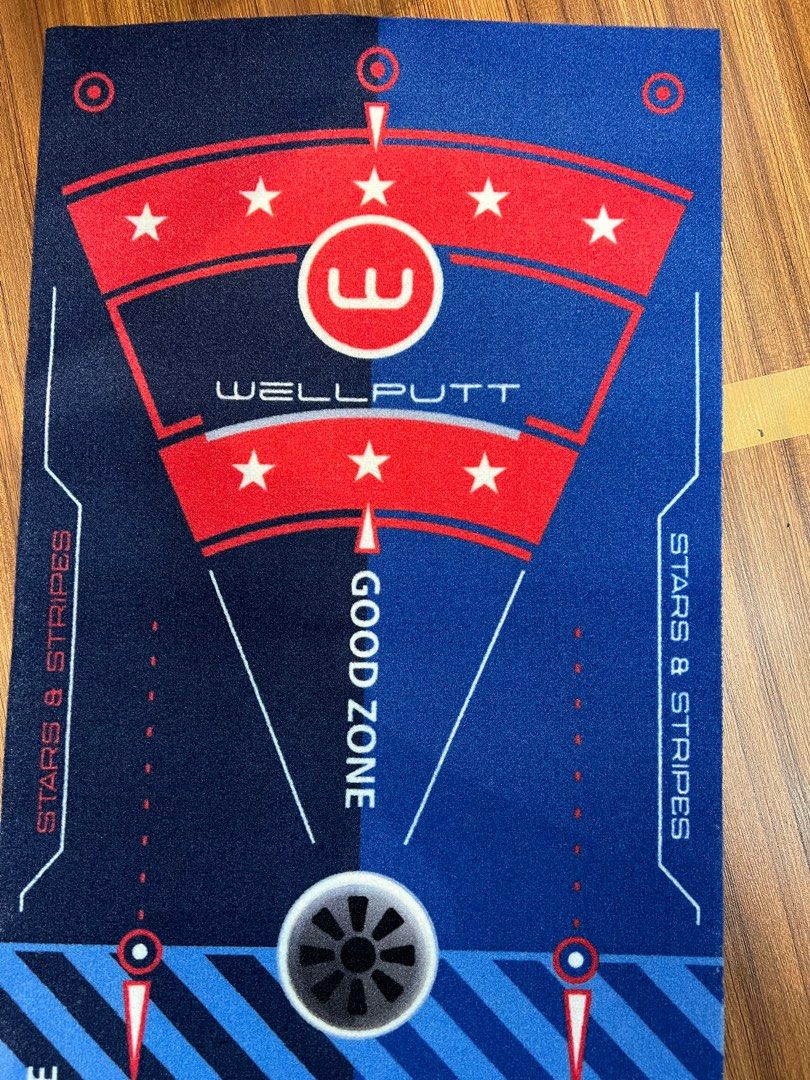 NEW WellPutt 4m Putting Mat Stars & Stripes Edition Putting Mat
