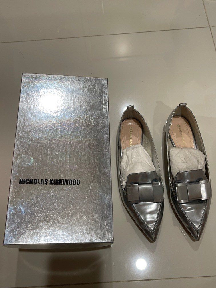 Nicholas Kirkwood mules with bow ribbons