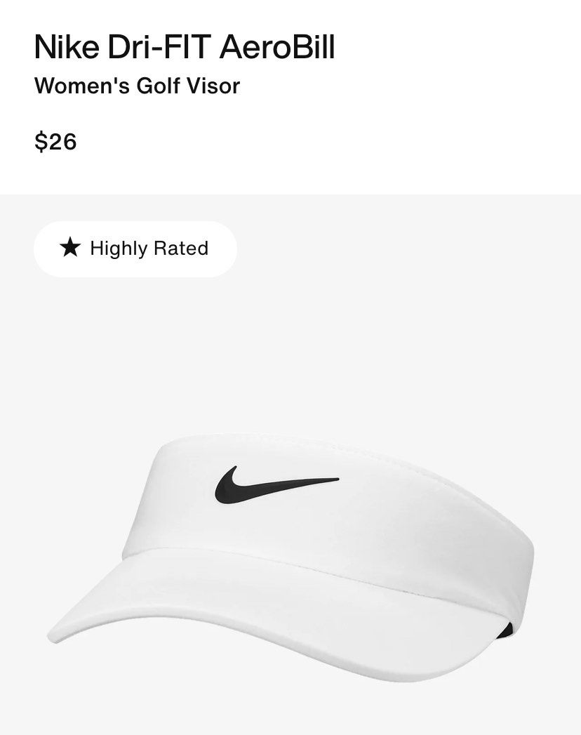 Nike sun visor cap on Carousell