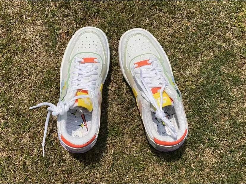 Air force 1 neon swoosh best sale