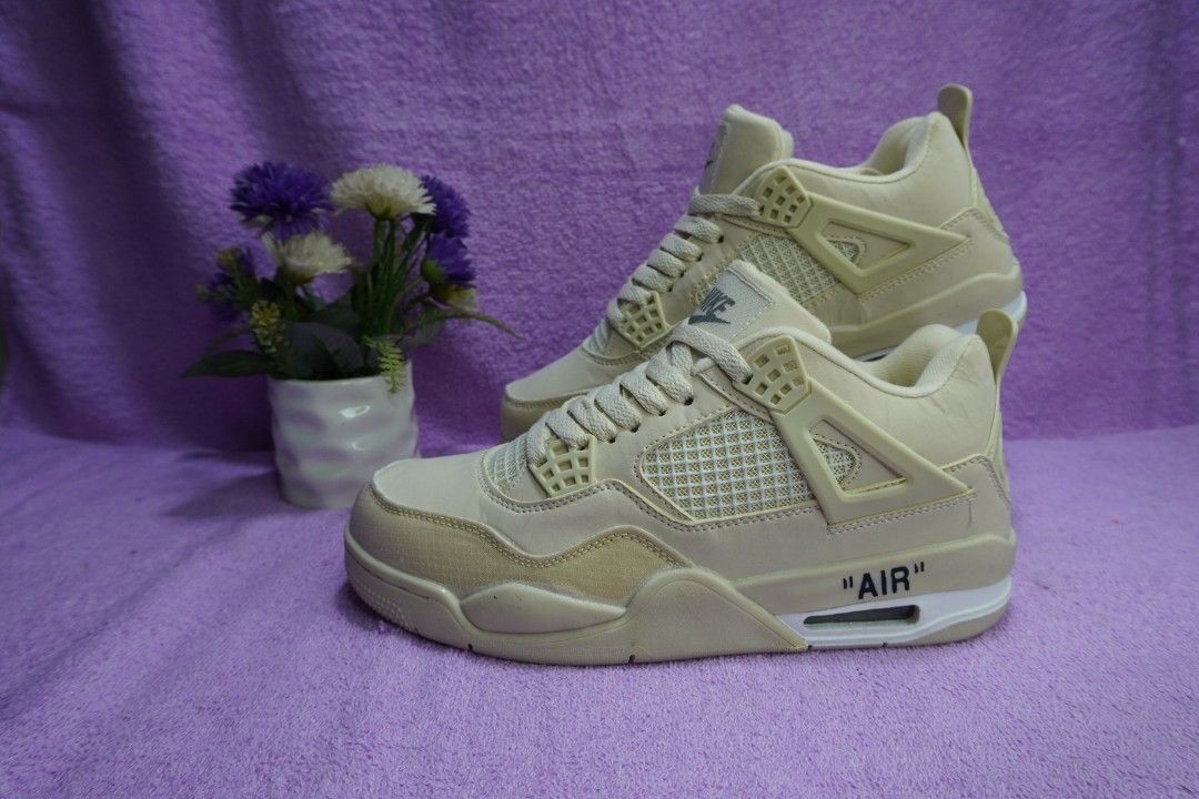 Nike Air Jordan Retro 4 X Off-White Sail 442176-400 , Size 41 Insole 25.5  cm , Made in Vietnam , I