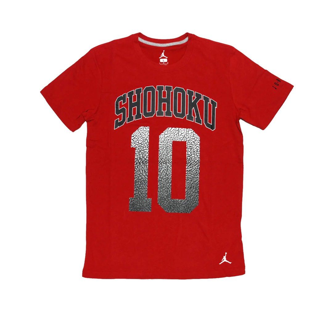 Nike air Jordan x slam dunk 男兒當入樽櫻木shohoku 10 tee, 男裝