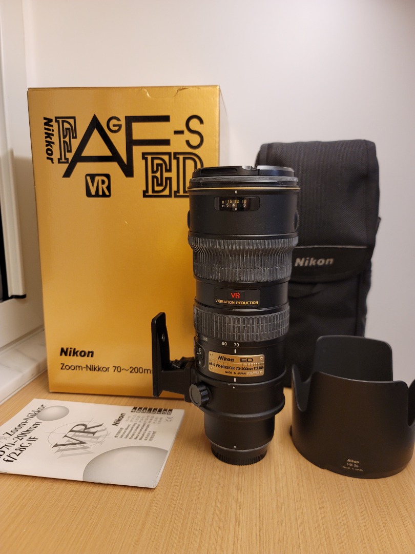 Nikon AF 70-200mm F2.8G IF VR 小黑五, 攝影器材, 鏡頭及裝備- Carousell