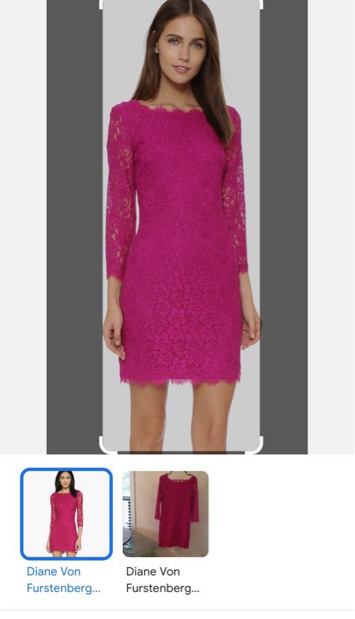 Original DVF Zaria Lace Dress in Hot Pink, Women's Fashion, Dresses ...