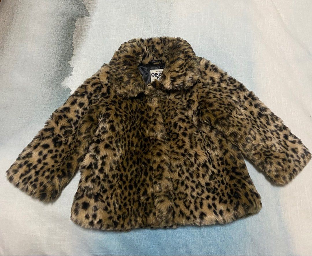 Childrens leopard print fur coat best sale