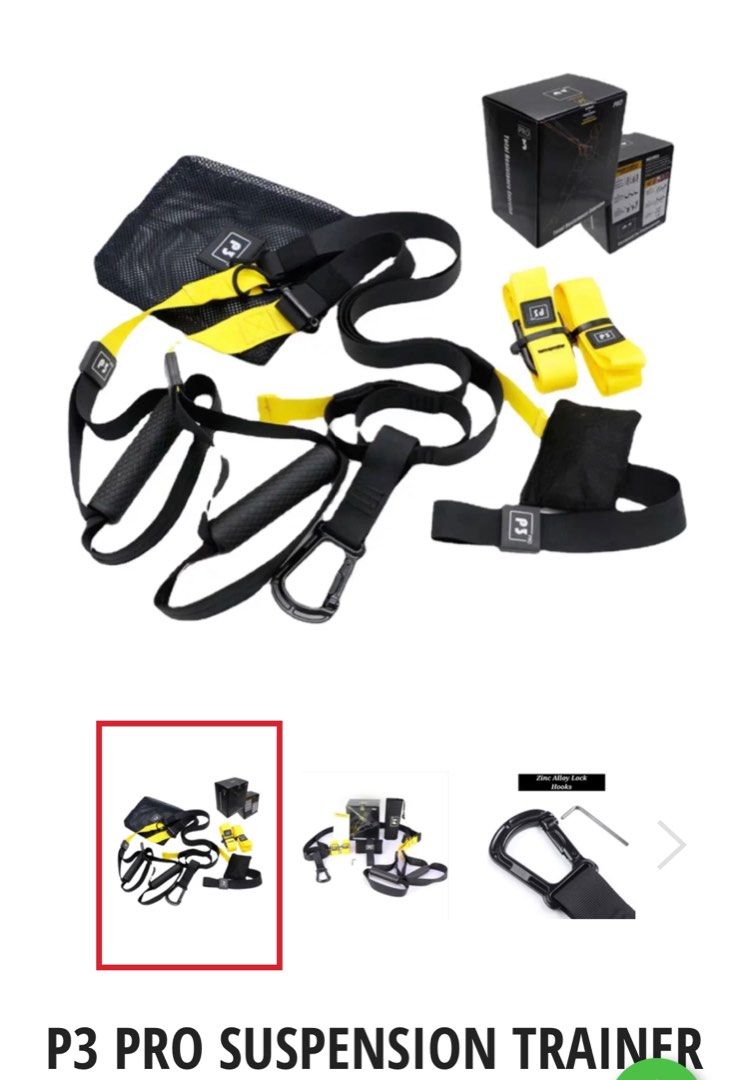 P3 Pro Suspension Trainer TRX Health Nutrition Braces Support