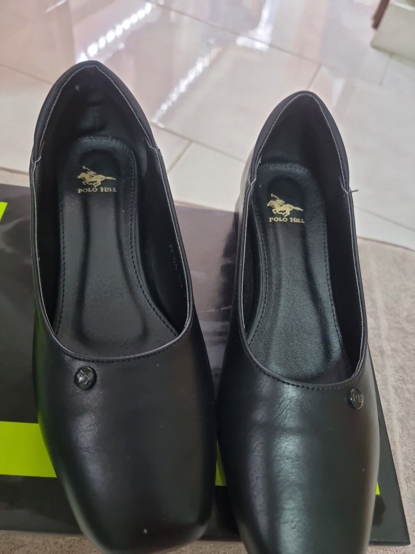 POLO Black Heels black cover ladies shoes