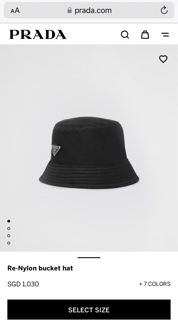 A monochromatic staple 🖤 Tap to shop @prada's Bucket Hat.⁠ Photo