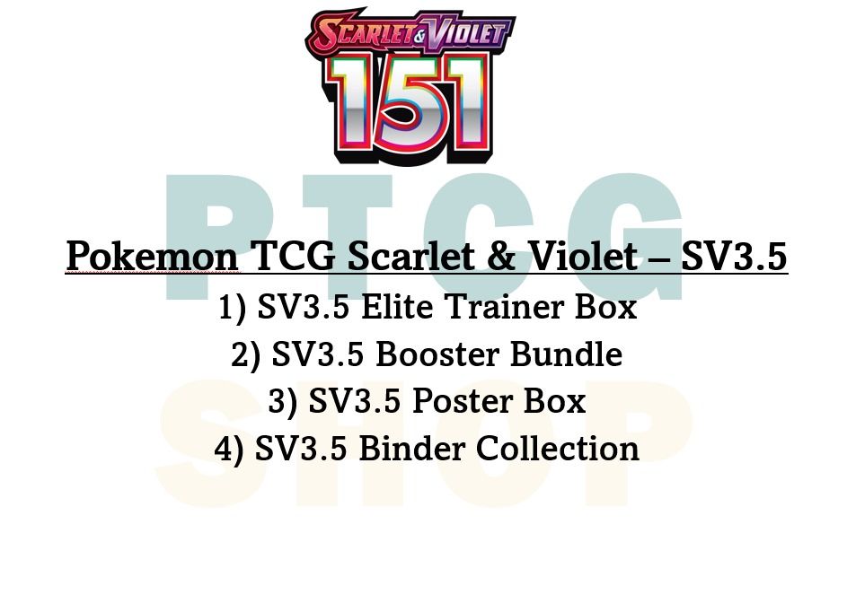  Pokemon TCG Scarlet & Violet 3.5 Pokemon 151 Poster