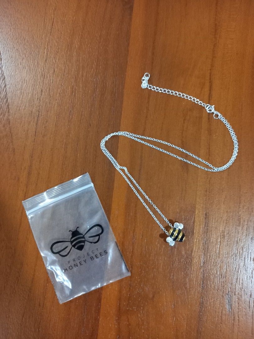 LELEBEAR Adopt A Bee Necklace & Earrings Set - 925 Sterling Silver Bee Jewelry, Cute Honey Bee Pendant - View #7