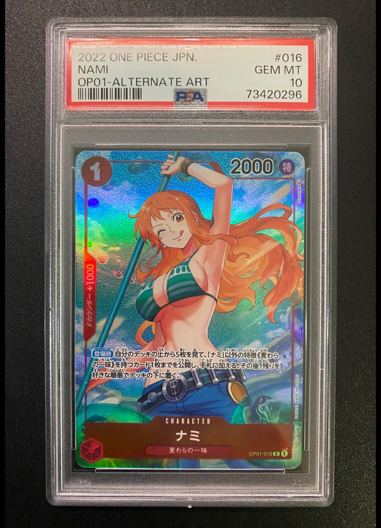 PSA 10] Nami AA OP01-016 One Piece Card TCG, Hobbies & Toys
