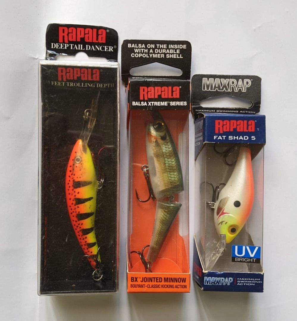 Rapala lure combo (for 3 lures), Sports Equipment, Fishing on Carousell