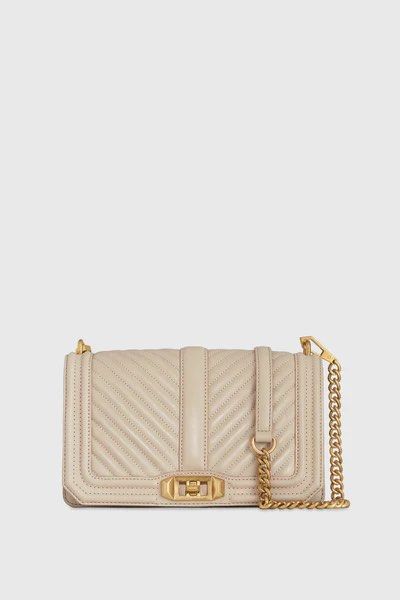 Rebecca Minkoff Chevron Quilted Love Crossbody in Sand Dune Luxury Bags Wallets on Carousell