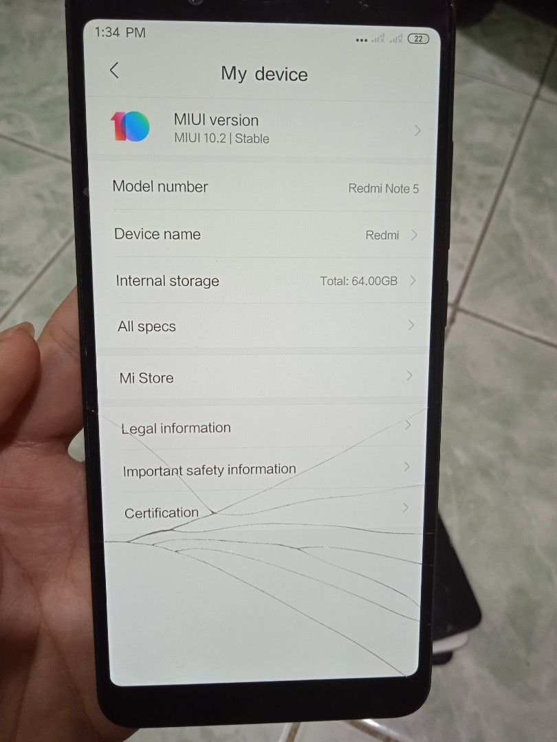 Redmi note 5 2hand my basag original. 4/64gb (Category: Xiaomi) located in Manila. Submitted by bautista666999 (Listing ID 1238119474, Image 2). Description: .