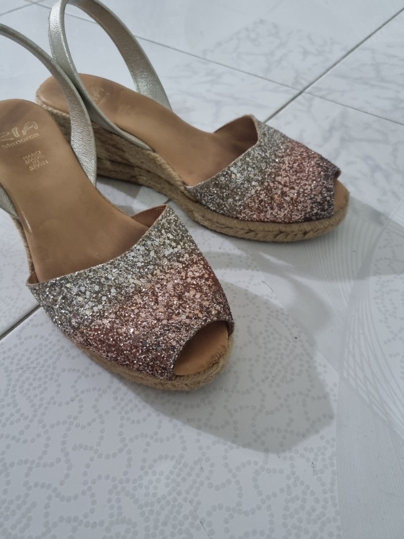 Wedge on sale glitter sandals