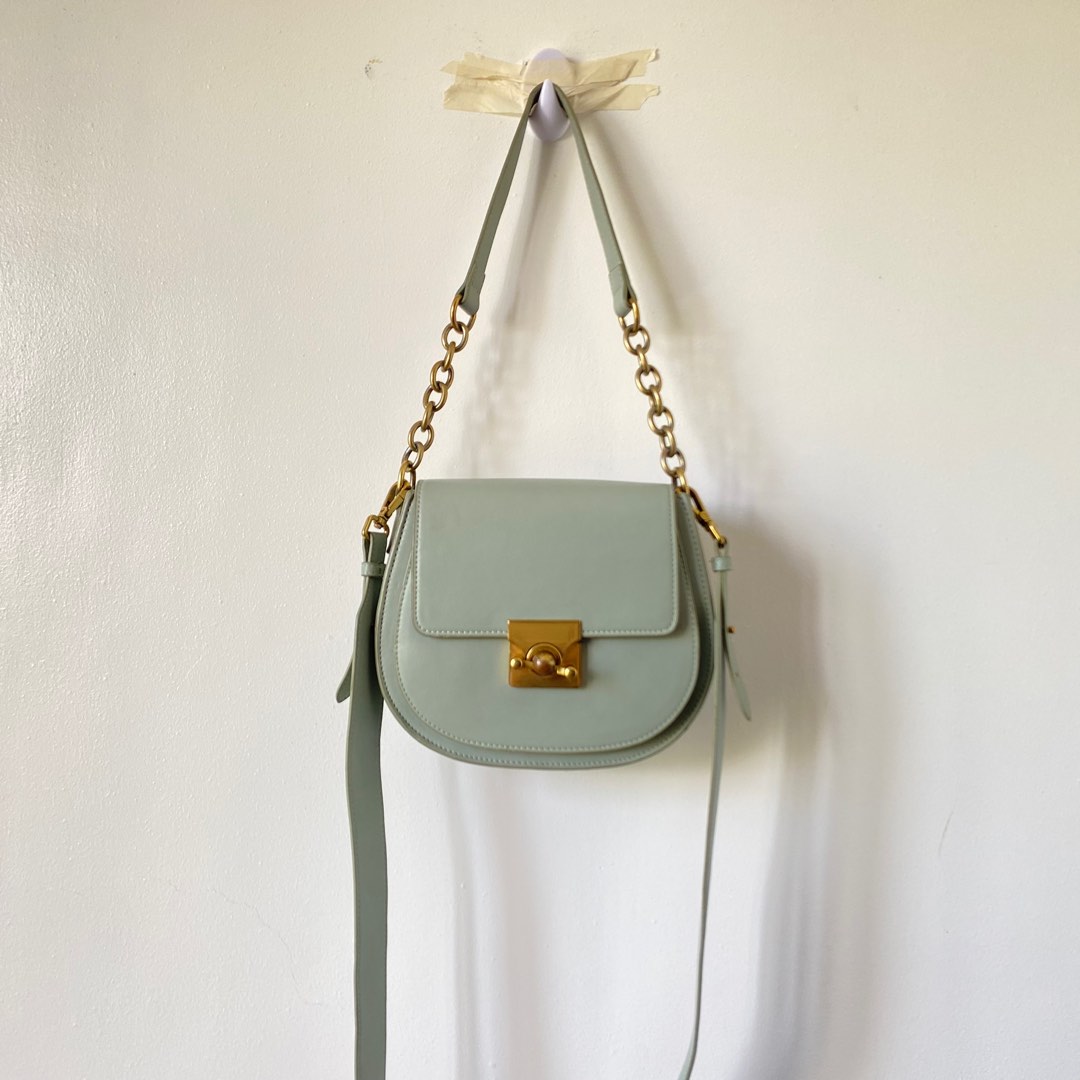 Sage green sling bag on Carousell