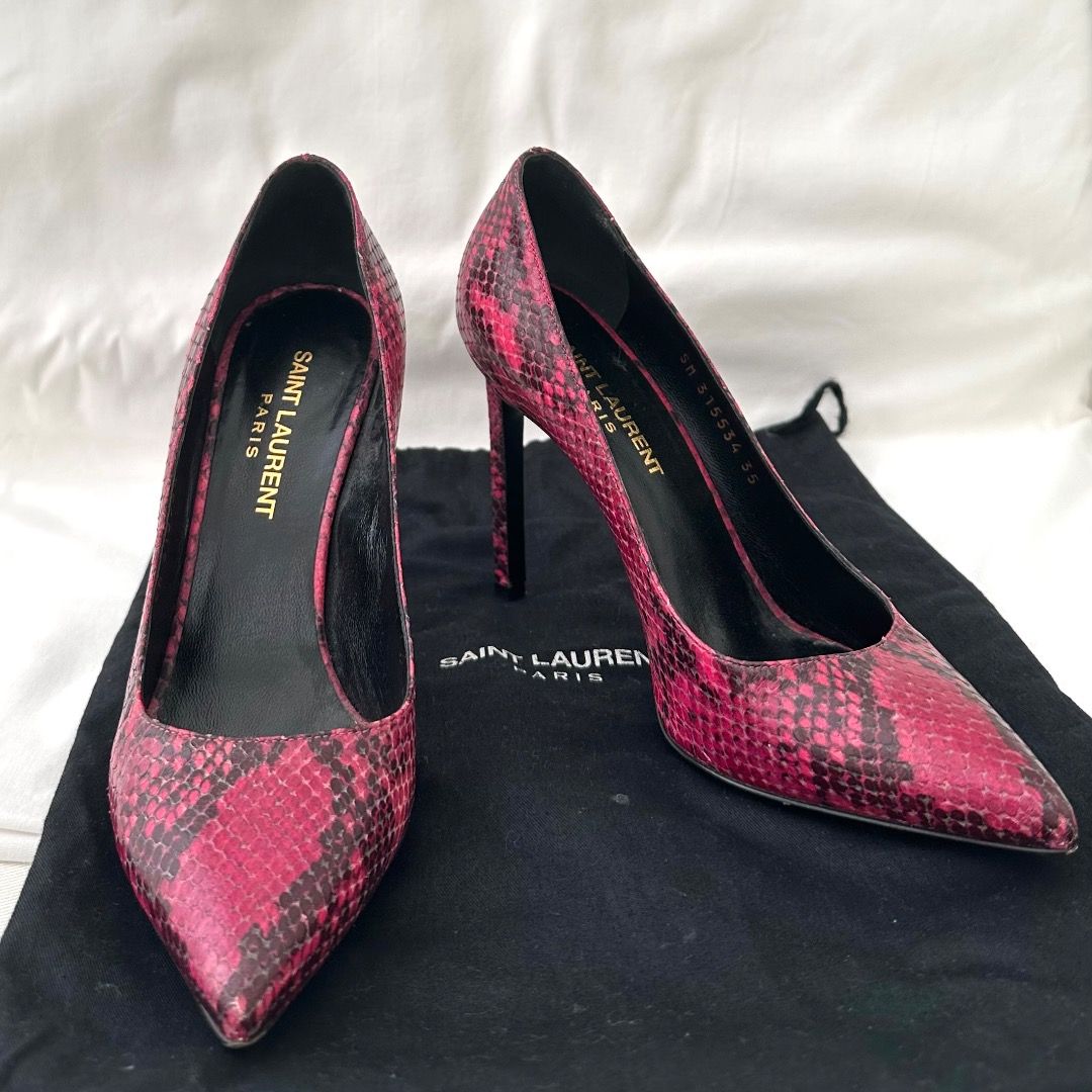 Yves saint laurent snake heels 2025