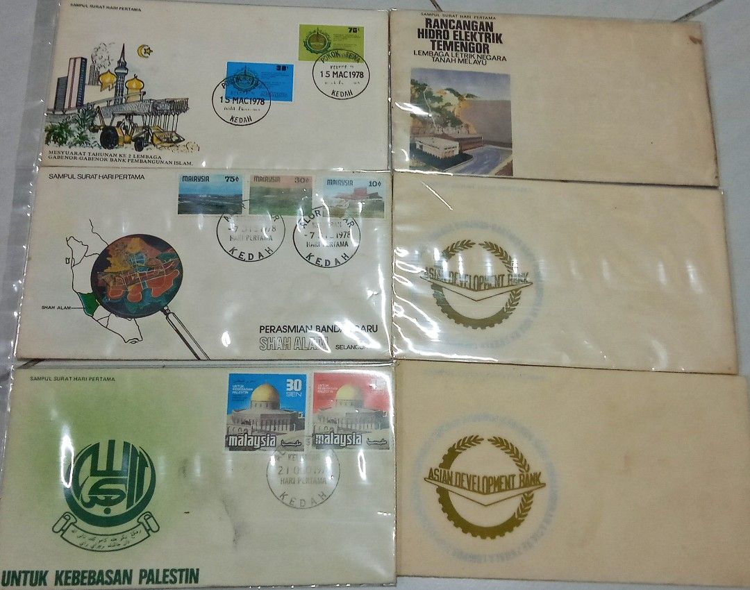 Sampul Surat Hari Pertama 70an, Hobbies & Toys, Collectibles