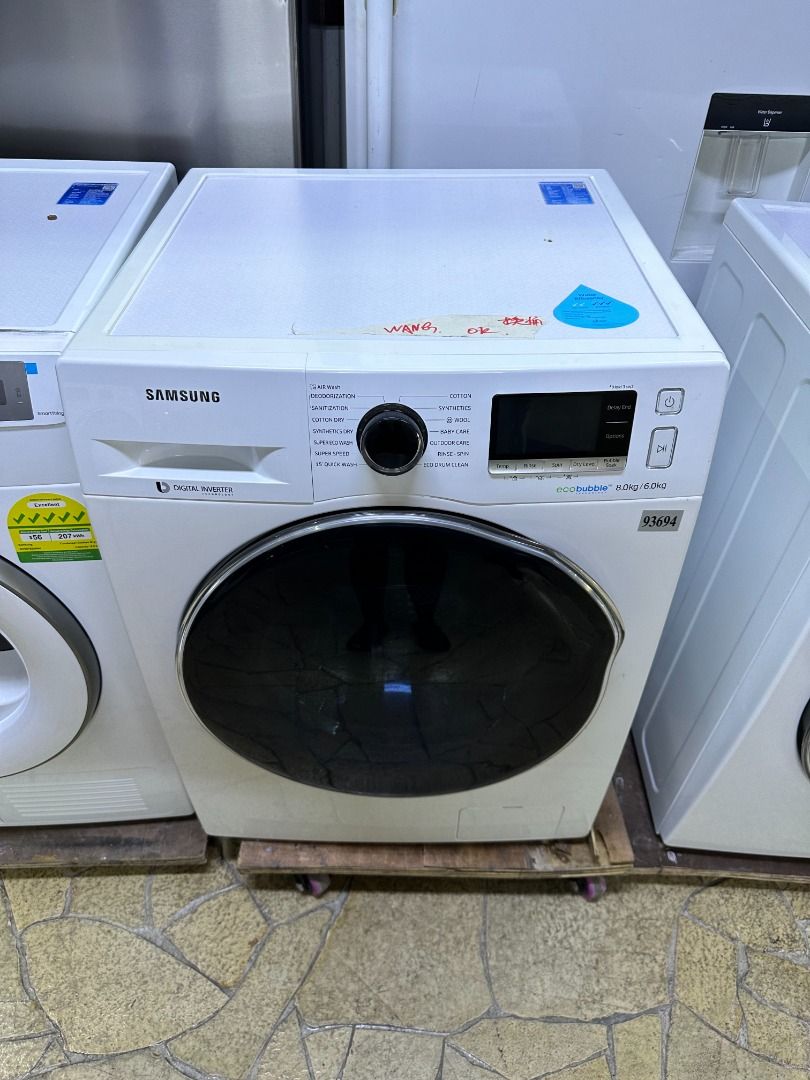Samsung 8kg/6kg Washer Dryer WD80J6410AW NEW DRUM (93694), TV & Home