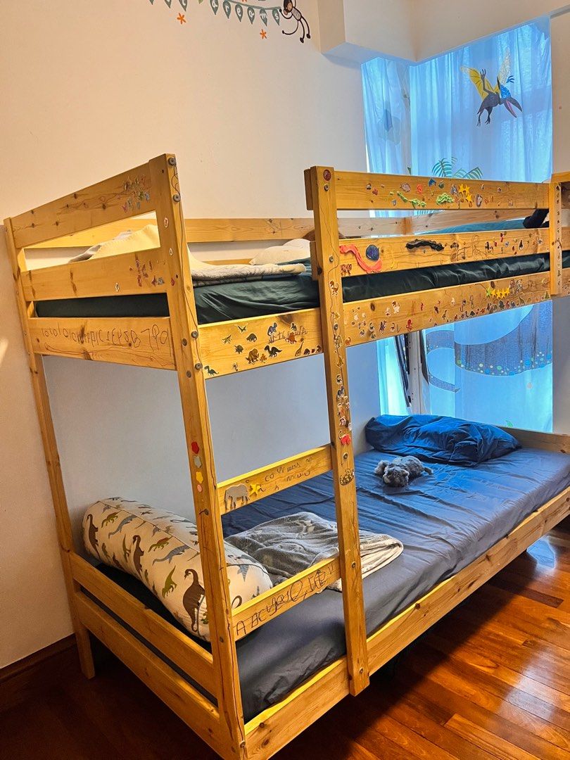 Selling our used IKEA Bunk bed for kids in good condition , Furniture