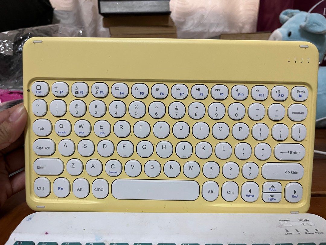 Set of Bluetooth Keyboards (Untested) Yellow Keyboard Green Keyboard ...