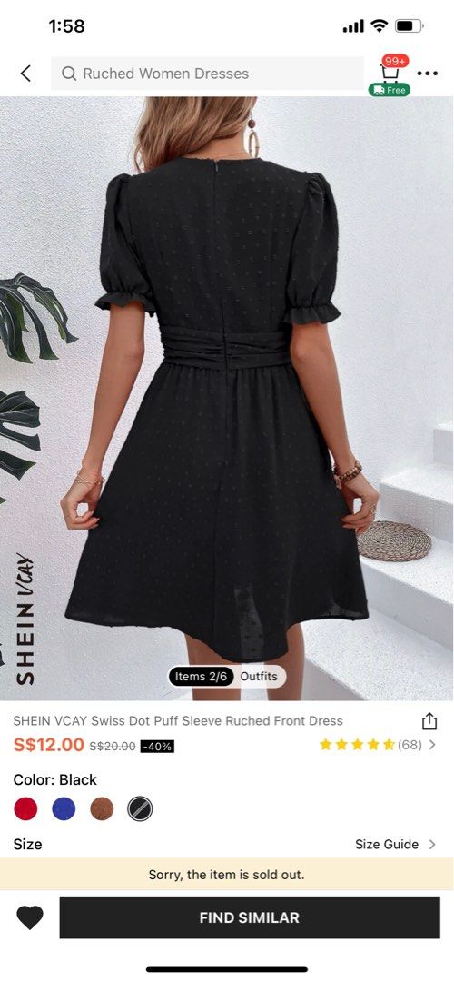 Shein Dress S, Women's Fashion, Dresses & Sets, Dresses on Carousell